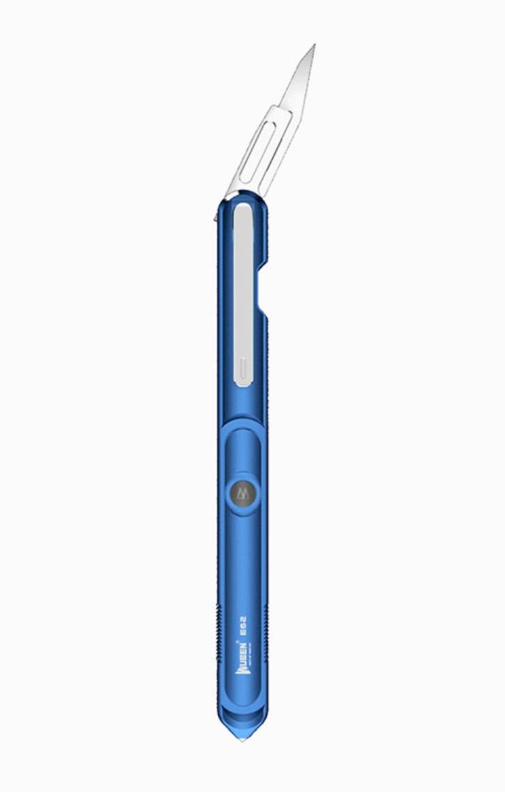 WUBEN E62 Multifunctional Penlight EDC LED Pen W/Blade | Grey Blue
