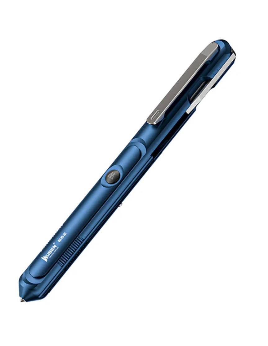 WUBEN E62 Multifunctional Penlight EDC LED Pen W/Blade | Grey Blue