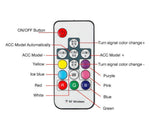 2pcs Sequential LED RGB Strip Turn Signal Indicator Car DRL W/RF Remote | 60cm