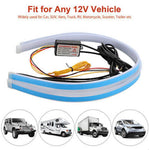 2pcs Sequential LED RGB Strip Turn Signal Indicator Car DRL W/RF Remote | 60cm
