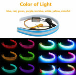 2pcs Sequential LED RGB Strip Turn Signal Indicator Car DRL W/RF Remote | 60cm