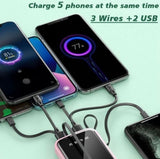 WEKOME Gonen Series 10,000mAh Power Bank W/4in1 Cables + 2 USB