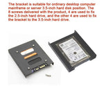 2 Pack 2.5" to 3.5" SSD HDD Hard Disk Drive Bays Holder Metal Mounting Bracket