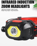XPG+COB Sensor Rechargeable Headlamp W/Rotary Zoom | KXK-701