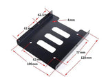 2 Pack 2.5" to 3.5" SSD HDD Hard Disk Drive Bays Holder Metal Mounting Bracket