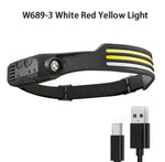 Triple Strips COB LED Induction Sensor Headlamp W/Built-in Battery | 2 Style | W689-3