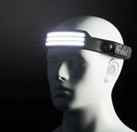 Triple Strips COB LED Induction Sensor Headlamp W/Built-in Battery | 2 Style | W689-3