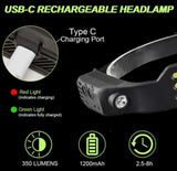 Triple Strips COB LED Induction Sensor Headlamp W/Built-in Battery | 2 Style | W689-3