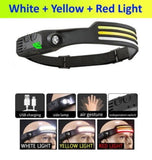 Triple Strips COB LED Induction Sensor Headlamp W/Built-in Battery | 2 Style | W689-3