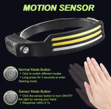 Triple Strips COB LED Induction Sensor Headlamp W/Built-in Battery | 2 Style | W689-3