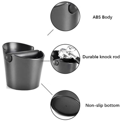 CAFEMASY Knock Box Anti Slip Coffee Grind Dump Bin W/Detachable Knock Bar
