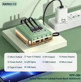REMAX Janker Series 10,000 Mini Cabled Powerbank W/Flashlight | Black | RPP-286
