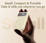 10,000mAh 20W Magnetic Wired/Wireless Power Bank W/Colour Display | White | RPP-525