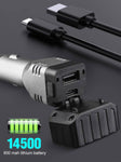 12V-24V Car Charger W/XPG+COB LED Flashlight & Emergency Glass Breaker | 2 Styles