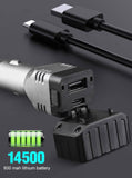 12V-24V Car Charger W/XPG+COB LED Flashlight & Emergency Glass Breaker | 2 Styles