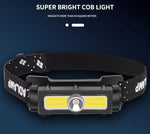 Tube XPG+COB Headlamp Built-in Battery USB Rechargeable W/Magnet | 1327