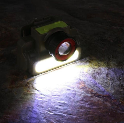 CREE XPE + COB Portable Outdoor USB Rechargeable Working Headlamp | 8808