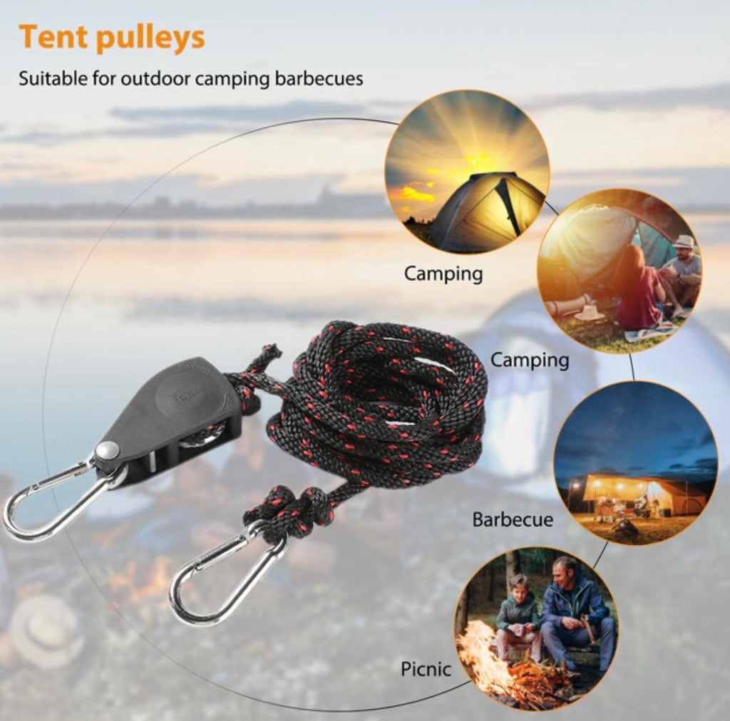 Techinal Tent Rope Lock Pulley Adjuster Fixed Buckle Rope Heavy