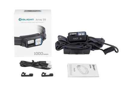 OLIGHT Array 2S LED Sensor Headlamp USB Rechargeable | 1000LM | Black