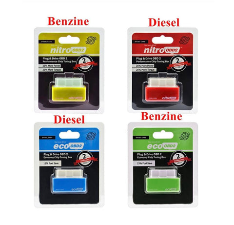 Eco/Nitro OBD2 Fuel Saver Chip Tuning Box Plug & Drive | Benzine/Diesel