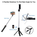 Wireless Bluetooth 2 in 1 Selfie Stick and Phone Tripod W/Remote | iOS & Android | K07