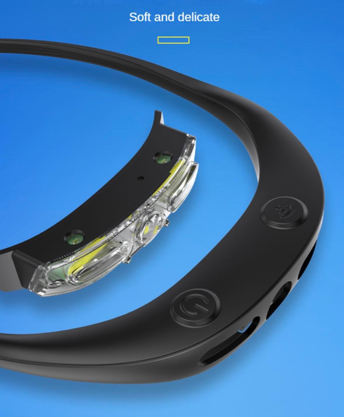 Silicone XPG+COB LED Wave Induction Headlamp Lightweight | KXK-801