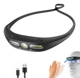 Silicone XPG+COB LED Wave Induction Headlamp Lightweight | KXK-801