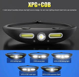 Silicone XPG+COB LED Wave Induction Headlamp Lightweight | KXK-801