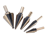5-Piece HSS Cobalt Multiple Hole 50 Sizes Step Drill Bits Set W/Aluminum Case