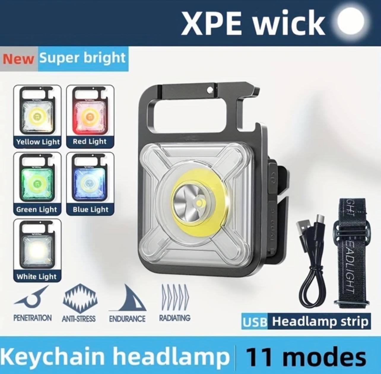 Mini XPE+COB+RGB Multifunction Headlamp W/Magnetic & Stand | 2 Model | WH-089