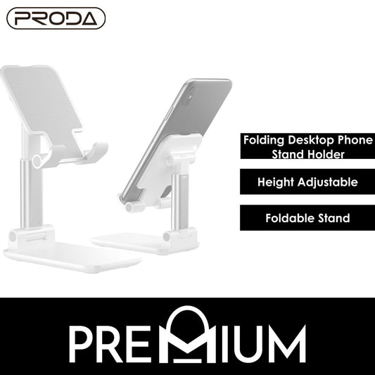 PRODA PD-C06 Folding Desktop Phone Stand Holder Portable Folding Desktop Phone Compatible with iPhone 13 12 Pro Max Mini