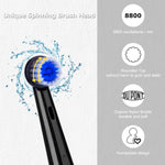 Mornwell Electric Toothbrush USB Fast Charging 3 Modes Rotary Toothbrush