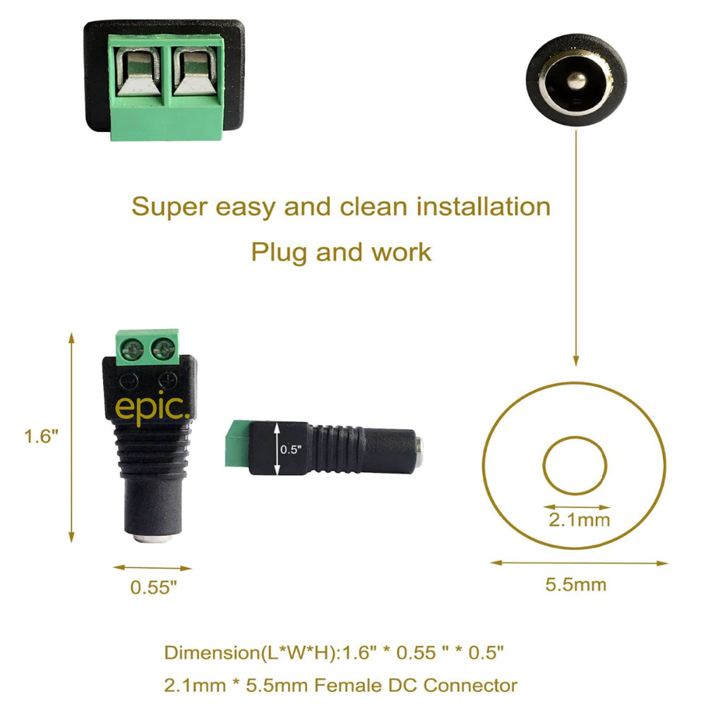 Universal DC Plug Male/Female