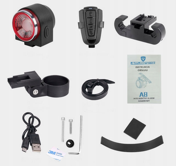Rear Bicycle Light & Siren - Antusi Gold Cicada A8