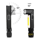 90 Degree USB Rechargeable Flashlight with Magnetic base