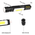90 Degree USB Rechargeable Flashlight with Magnetic base