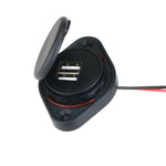 12V Dual USB Port Panel Mount Adapter