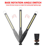 Swivel Head Work Lamp With Magnetic Base - Rechargeable