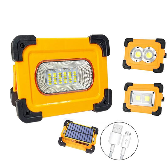25W 1500LM Portable LED COB Work Light Solar Charge