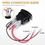 12 / 24V Rocker Switch for LED Light Bar