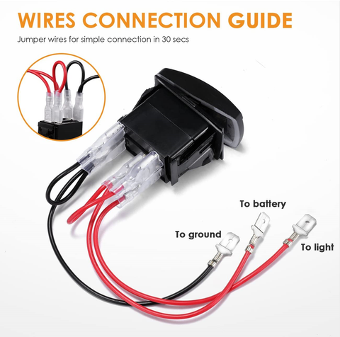 12 / 24V Rocker Switch for LED Light Bar