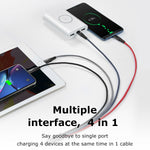 McDodo 4 in 1 Lightning Mirco USB Type-C Fast Charging Cable For iPhone Samsung