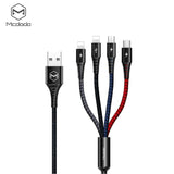 McDodo 4 in 1 Lightning Mirco USB Type-C Fast Charging Cable For iPhone Samsung