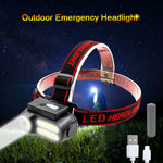 2 COB and XPE LED Head Lamp - Rechargeable
