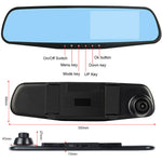 4.3'' FHD 1080P Dual Lens Front and Rear Mirror Camera
