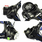Zoomable Single Cree LED Head Lamp - Rechargeable Type 1
