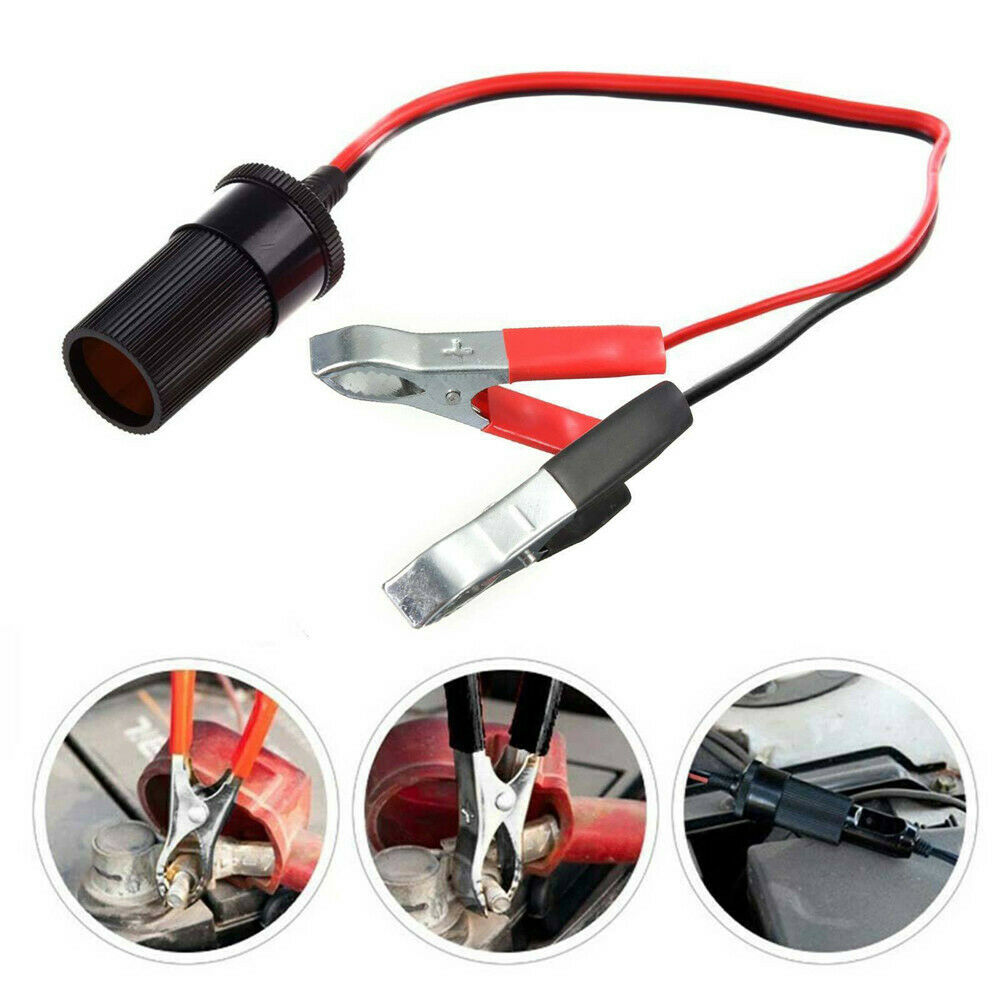 12V Female male Car Cigarette Socket to Crocodile Clip