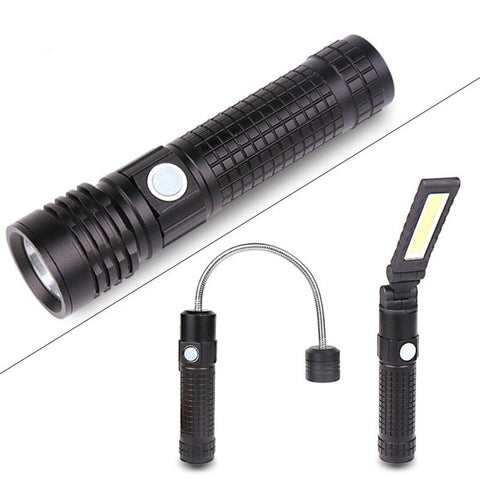 3-in-1 Interchangeable Head - Flashlight/ Flex Light/ Work Lamp