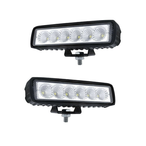 6" 6 LED 18W Mini Light Bar - Pair