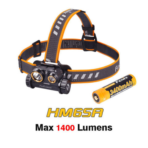 Fenix HM65R 1400 Lumens Flood and Spot headlamp